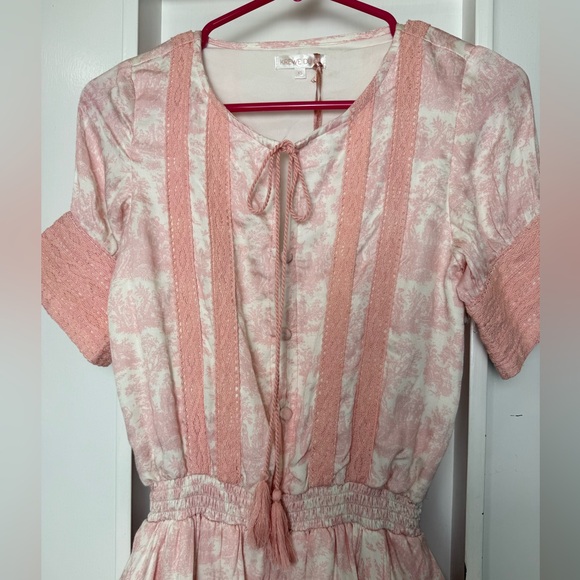 KREWE DU Q Pink & White Layered Ruffle Dress Size XS - Picture 3 of 8